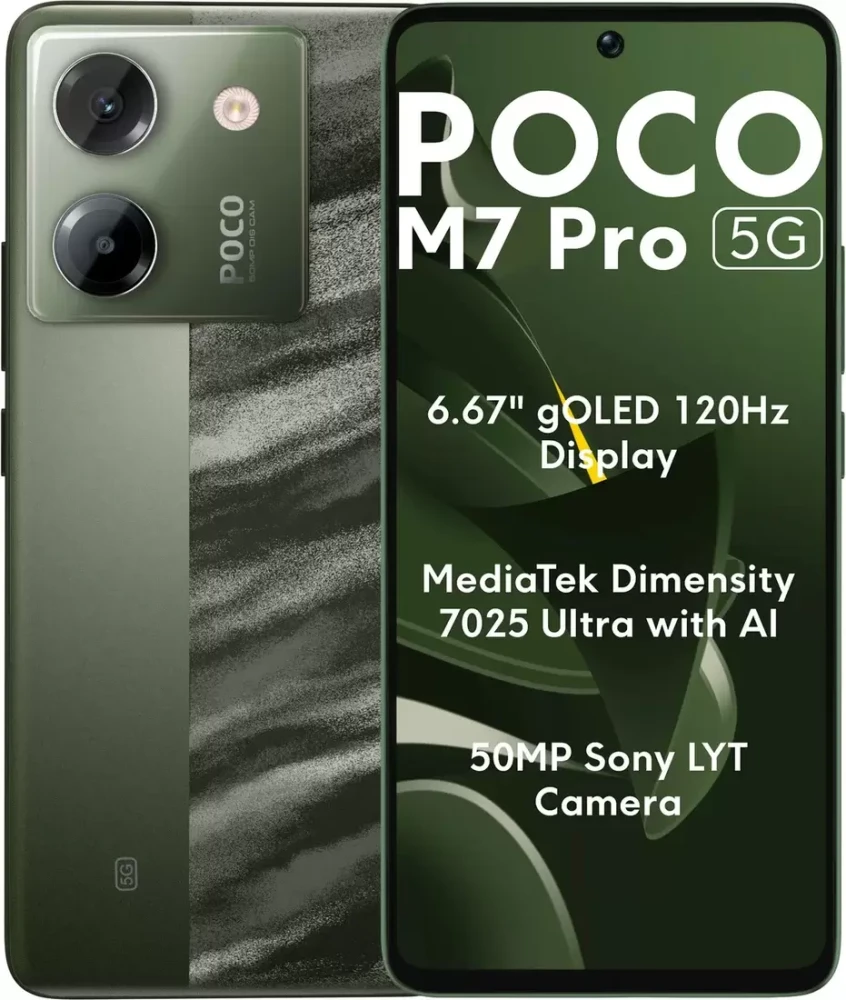 Смартфон POCO M7 Pro 5G 12GB/256GB международная версия (зеленый) - фото