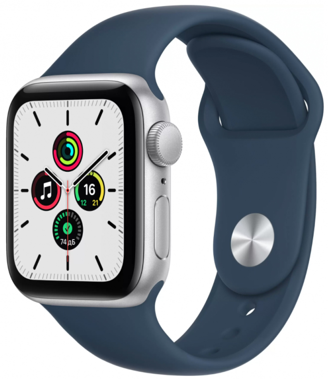 Смарт-часы Apple Watch SE 44mm Aluminum Silver (MKQ43) - фото