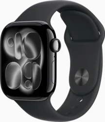 Умные часы Apple Watch Series 11 46 мм (алюминиевый корпус, черный/черный, спортивный силиконовый ремешок M/L) - фото, картинка Умные часы Apple Watch Series 11 46 мм (алюминиевый корпус, черный/черный, спортивный силиконовый ремешок M/L) - фото